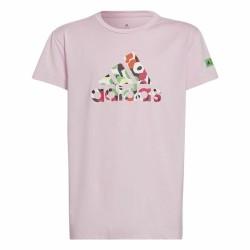 Camiseta de Manga Corta Infantil Adidas x Marimekko Rosa