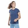 Camiseta de Manga Corta Mujer Reebok Workout Ready Azul oscuro