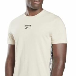 Camiseta de Manga Corta Hombre Reebok Identity Tape Beige