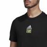 Camiseta de Manga Corta Hombre Adidas Aeroready Paris Graphic Tenis Negro