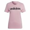 Camiseta de Manga Corta Mujer Adidas Loungewear Essentials Slim Logo Rosa