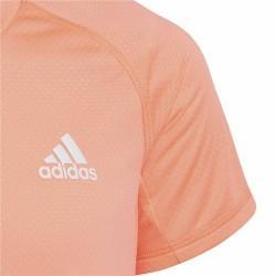 Camiseta de Manga Corta Infantil Adidas Aeroready Three Stripes Salmón