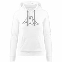 Sudadera con Capucha Mujer Kappa Blanco