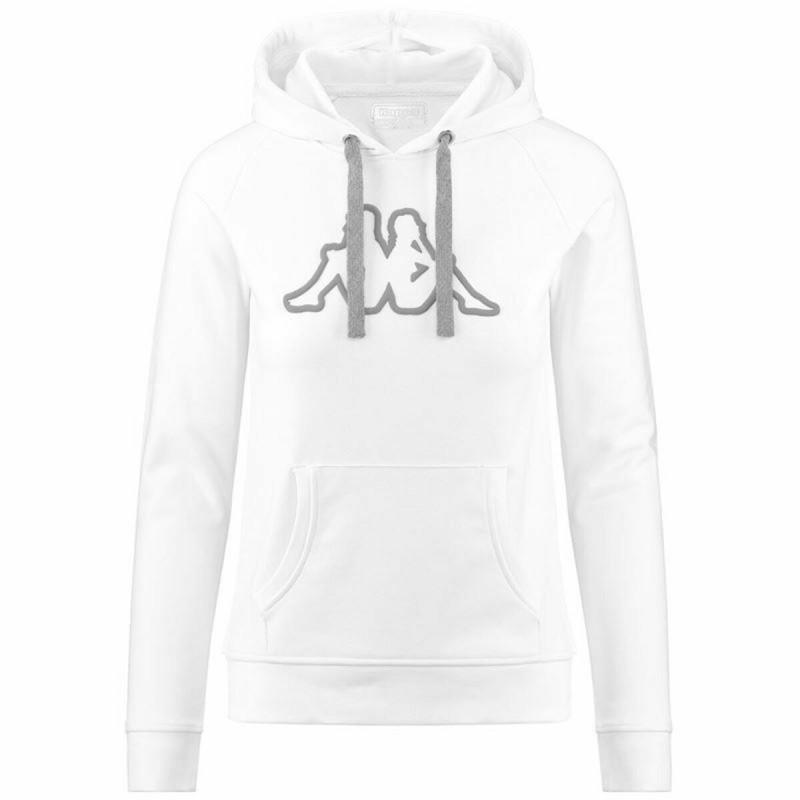 Sudadera con Capucha Mujer Kappa Blanco