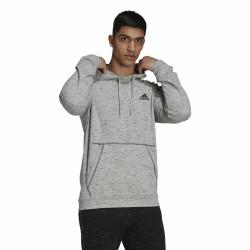 Sudadera con Capucha Hombre Adidas Essentials Mélange Embroidered Gris claro