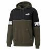 Sudadera con Capucha Hombre Puma Power Colorblock Verde Negro