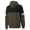 Sudadera con Capucha Hombre Puma Power Colorblock Verde Negro