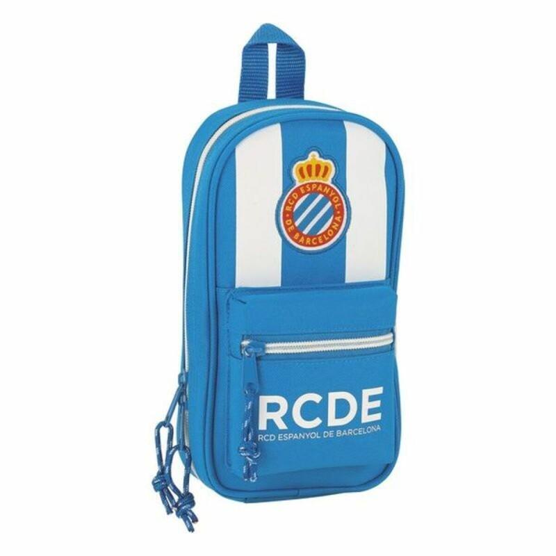 Plumier Mochila RCD Espanyol Azul Blanco 12 x 23 x 5 cm