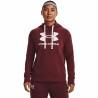 Sudadera con Capucha Mujer Under Armour Rival Fleece Granate