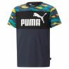 Camiseta de Manga Corta Infantil Puma Essentials+ Camuflaje Niños Negro