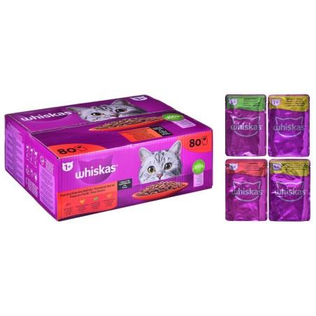 Comida para gato Whiskas Classic Meals Pollo Ternera Cordero Aves 80 x 85 g