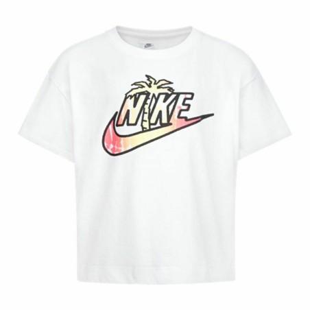 Camiseta de Manga Corta Infantil Nike Knit Blanco