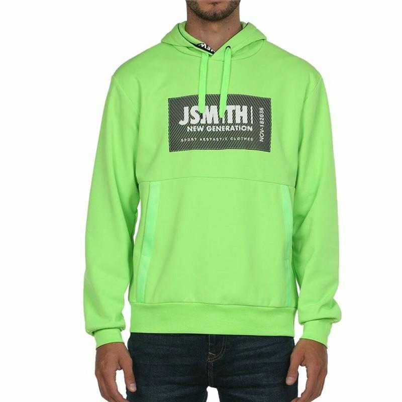 Sudadera con Capucha Hombre John Smith Siete verde Verde limón