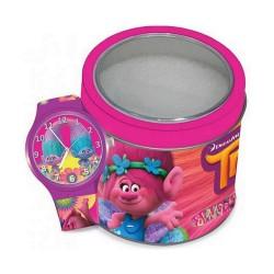 Reloj Infantil Cartoon TROLLS - TIN BOX (Ø 33 mm)