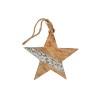 Adorno Navideño Estrella 17 x 2,5 x 34 cm Plateado Madera