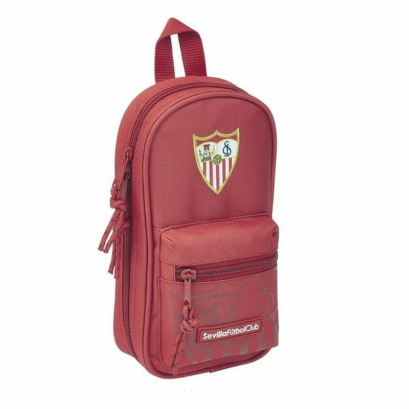 Plumier Mochila Sevilla Fútbol Club SAF411956747 Rojo 12 x 23 x 5 cm (33 Piezas)