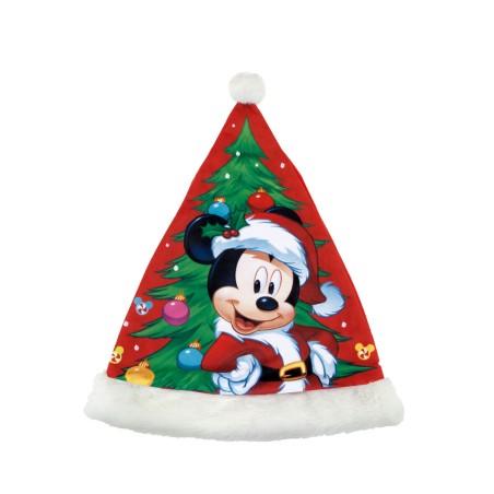 Gorro de Papá Noel Mickey Mouse Happy smiles Infantil 37 cm