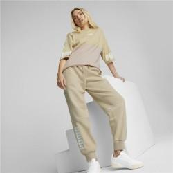 Pantalón de Chándal para Adultos Puma Colorblock  Beige Mujer