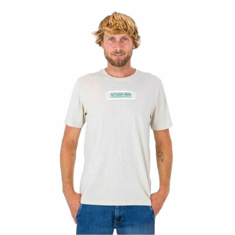 Camiseta de Manga Corta Hombre Hurley Evd Explore Lost Square Gris