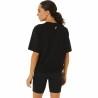 Camiseta de Manga Corta Mujer Asics Tiger Negro