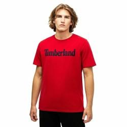 Camiseta de Manga Corta Hombre Timberland Kennebec Linear Rojo