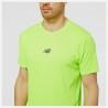 Camiseta Deportiva de Manga Corta New Balance Verde limón