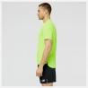 Camiseta Deportiva de Manga Corta New Balance Verde limón