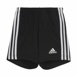 Conjunto Deportivo para Bebé Adidas Three Stripes Negro Blanco