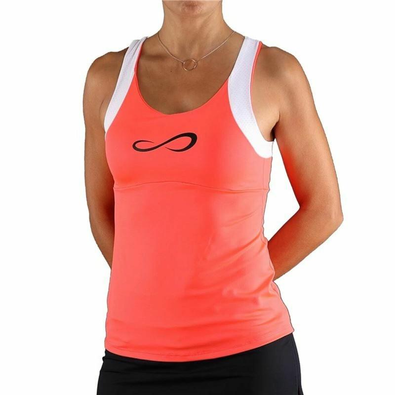 Camiseta de Tirantes Mujer Endless Race Pádel Salmón