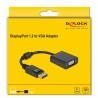 Adaptador DisplayPort a VGA DELOCK 61006 Negro