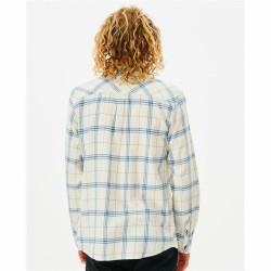 Camisa de Manga Larga Hombre Rip Curl Checked in Flannel Franela Blanco