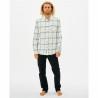 Camisa de Manga Larga Hombre Rip Curl Checked in Flannel Franela Blanco