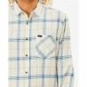 Camisa de Manga Larga Hombre Rip Curl Checked in Flannel Franela Blanco