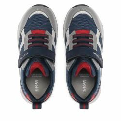 Zapatillas Casual Niño Geox Rooner Gris Azul marino