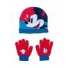 Gorro y Guantes Mickey Mouse Happy smiles Azul Rojo