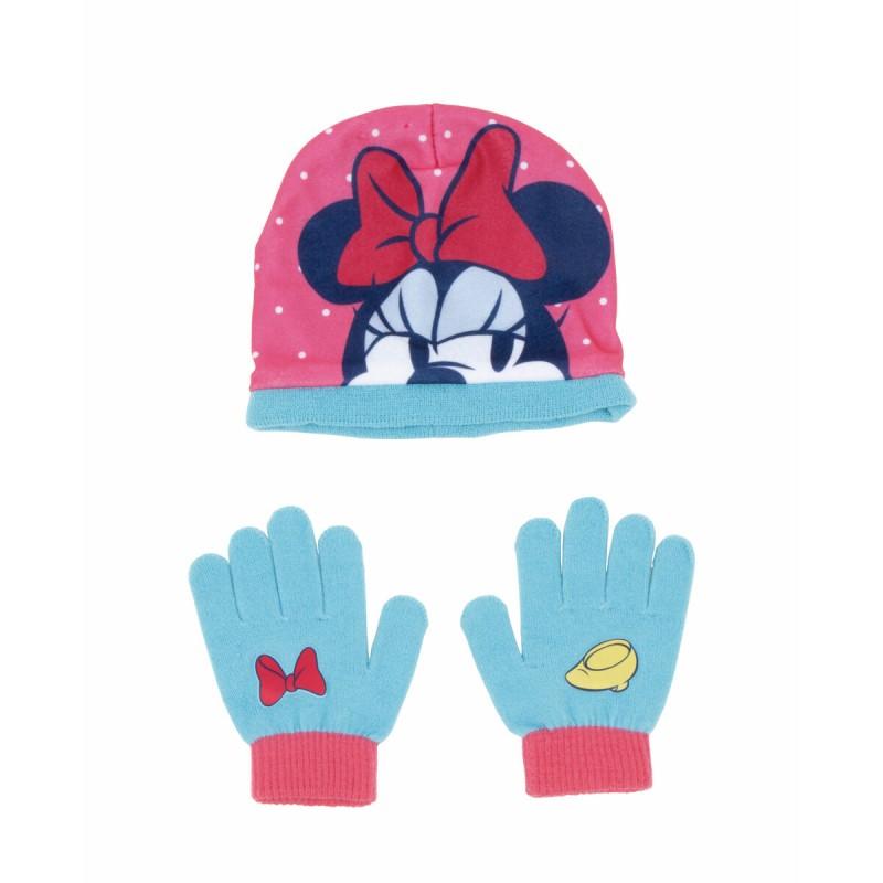 Gorro y Guantes Minnie Mouse Lucky Rosa