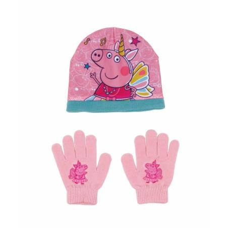 Gorro y Guantes Peppa Pig Cosy corner Rosa