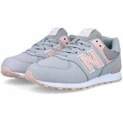 Zapatillas Casual de Mujer New Balance 574  Gris Rosa