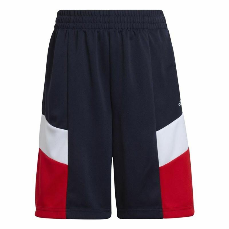 Pantalones Cortos Deportivos para Niños Adidas  D2M Big Logo Azul oscuro