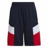 Pantalones Cortos Deportivos para Niños Adidas  D2M Big Logo Azul oscuro