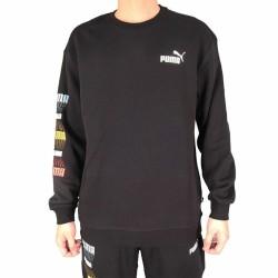 Sudadera sin Capucha Hombre Puma Repeat Graphic Crew Negro