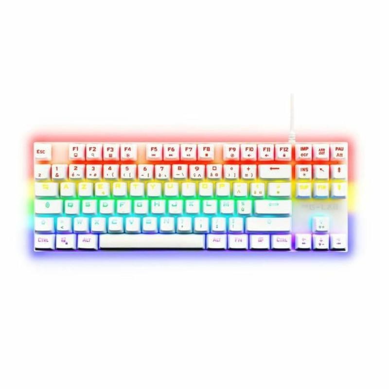 Teclado Gaming The G-Lab Mercury AZERTY Blanco