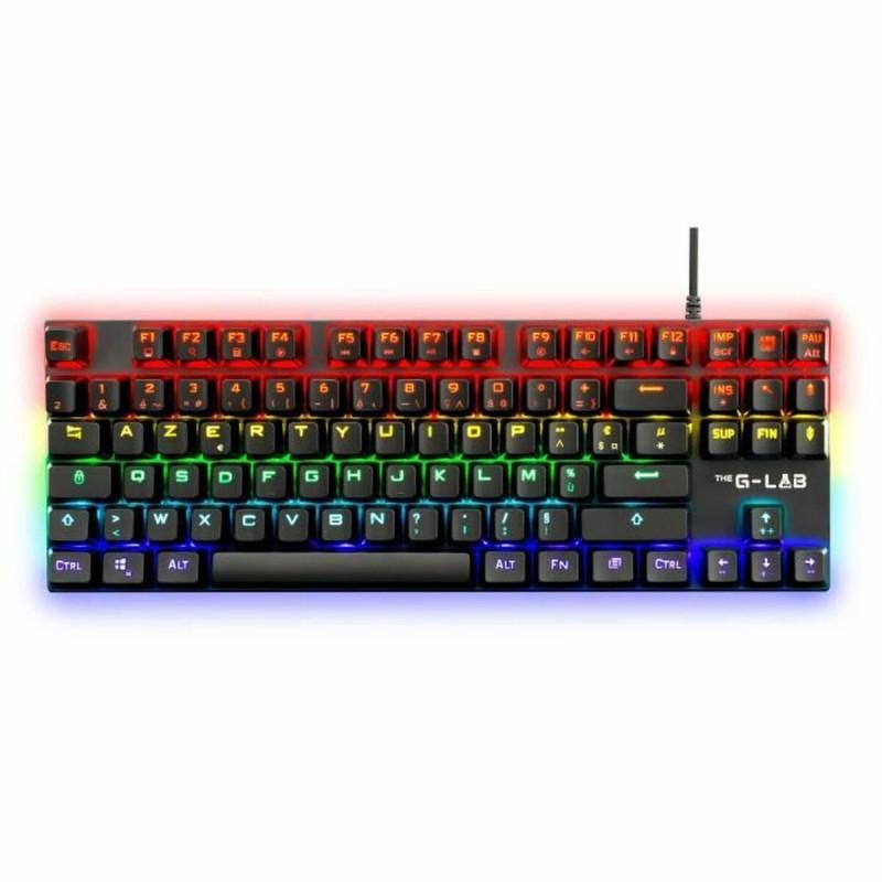 Teclado Gaming The G-Lab Mercury AZERTY Francés Negro