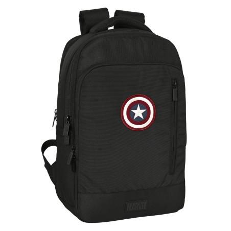 Mochila para Portátil y Tablet con Salida USB Capitán América Negro