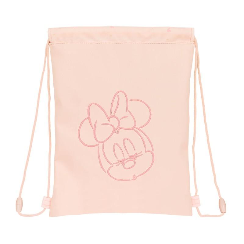 Bolsa Mochila con Cuerdas Minnie Mouse Rosa (26 x 34 x 1 cm)