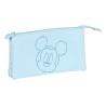 Portatodo Triple Mickey Mouse Clubhouse Baby Azul claro (22 x 12 x 3 cm)