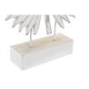 Figura Decorativa DKD Home Decor 36 x 7 x 46 cm Blanco Tropical Hoja de planta