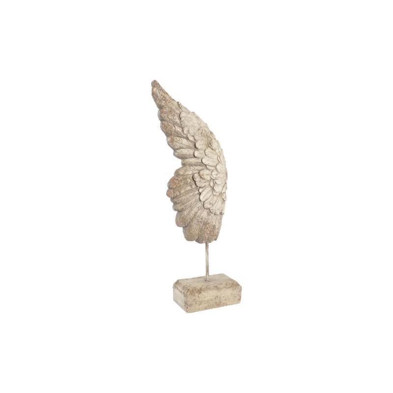 Figura Decorativa DKD Home Decor Acabado envejecido Blanco Alas de Ángel Magnesio (26 x 11 x 65 cm)