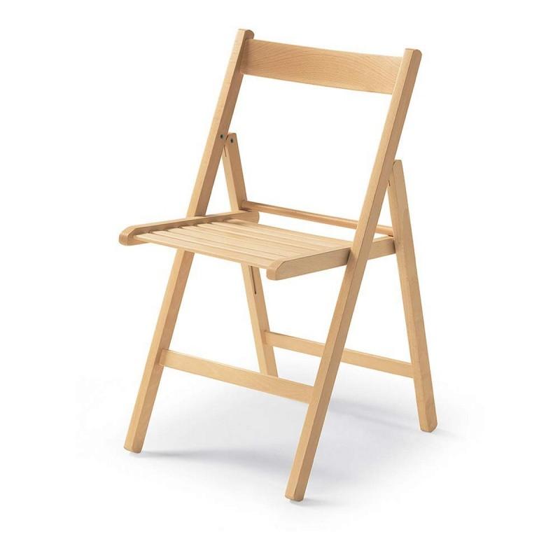 Silla Plegable Marrón Madera Haya 79 x 42,5 x 47,5 cm