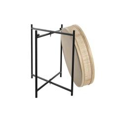 Macetero DKD Home Decor Natural Negro Metal Ratán Escandinavo (43 x 43 x 46 cm)